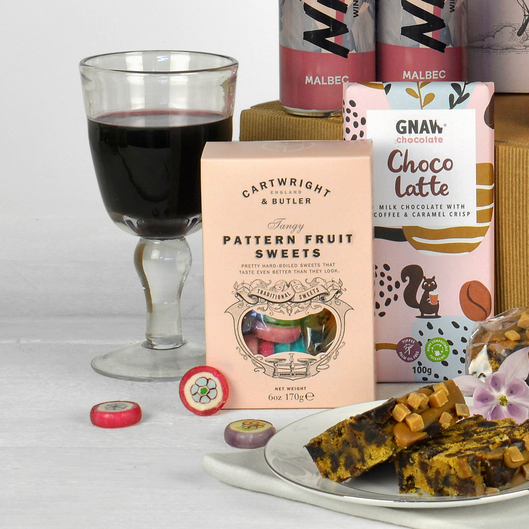 Sustainable Wine and Sweet Treats Gift Box